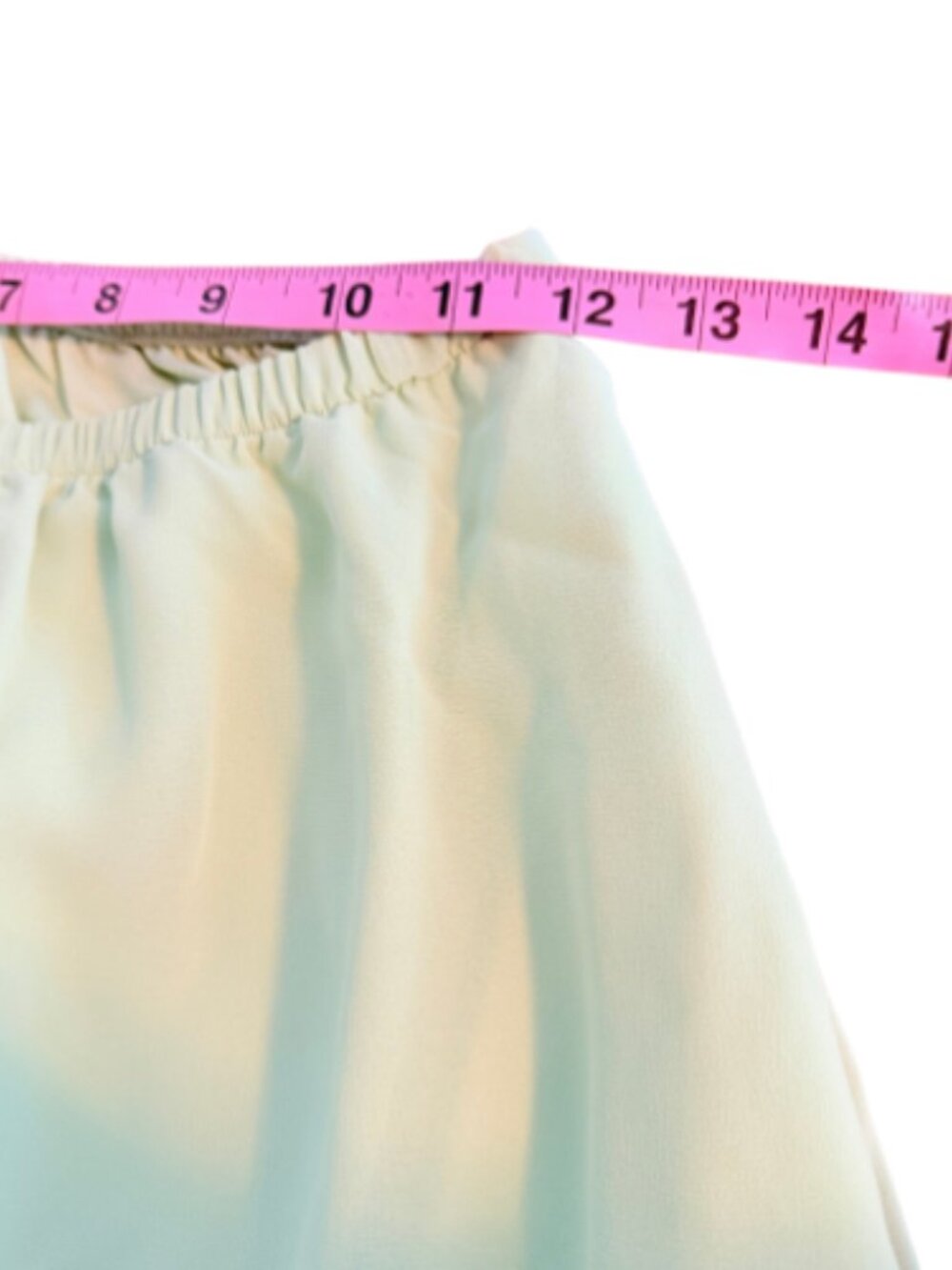 Women's Sheer Maxi A-Line Skirt Size XS Mint Green Elastic Waist Flowy Summer - Picture 6 of 6